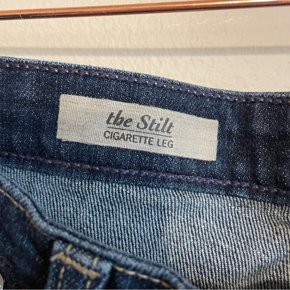 Adriano Goldschmied | Dark Wash Cigarette Leg "The Stilt" Denim Jeans 31 Regular - Picture 3 of 7